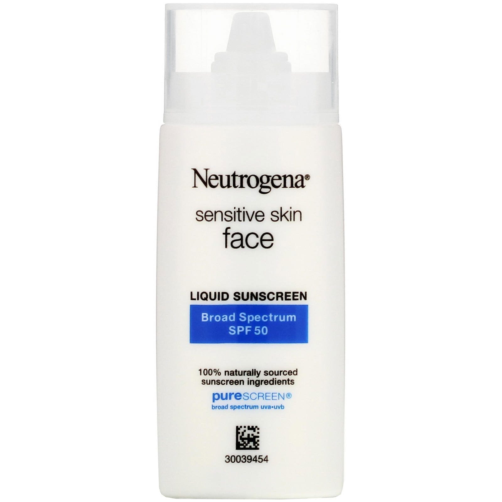 Neutrogena, Sensitive Skin, Face, Liquid Sunscreen, SPF 50, 1.4 fl oz (40 ml)