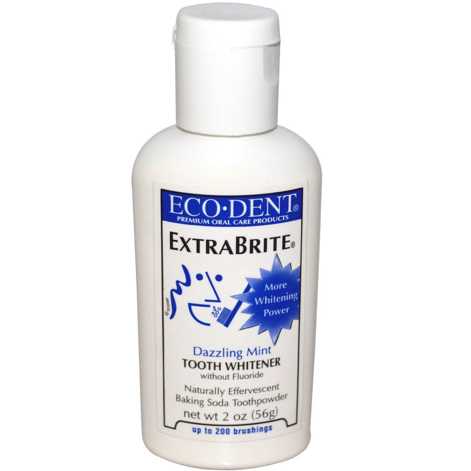 Eco-Dent, ExtraBrite, Blanqueador deDientes, sin Fluoruro, Sabor Menta, 2 oz (56 g)