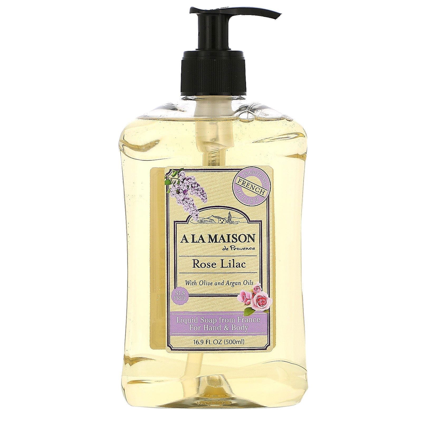 A La Maison de Provence, Jabón para Manos y Cuerpo, Lila Rosa, 16,9 oz (500 ml)
