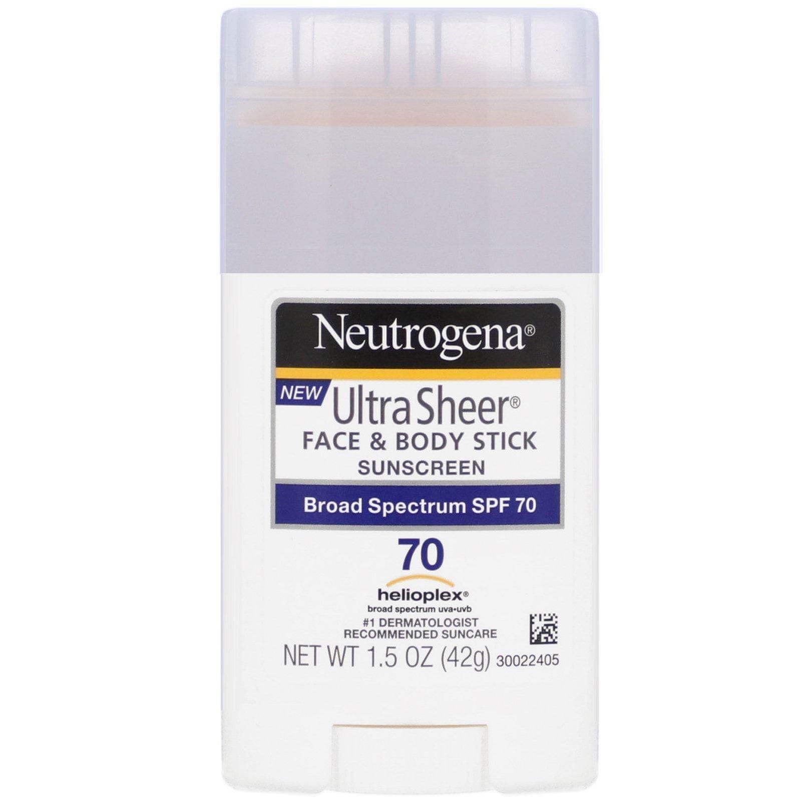 Neutrogena, Cutis Ultra seco y Barra para el cuerpo, Protector solar, SPF 70, 1,5 oz (42 g)