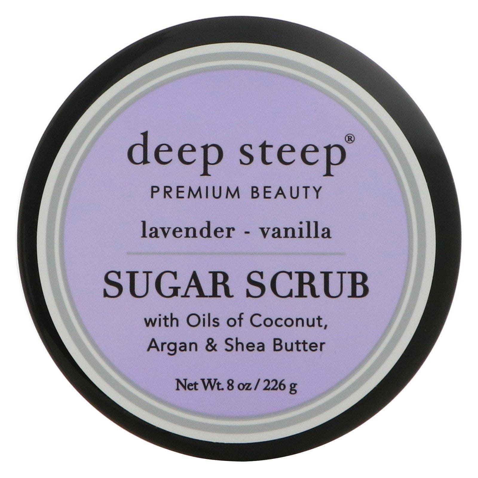 Deep Steep, Exfoliante de azúcar, Lavanda - Vainilla, 8 oz (226 g)