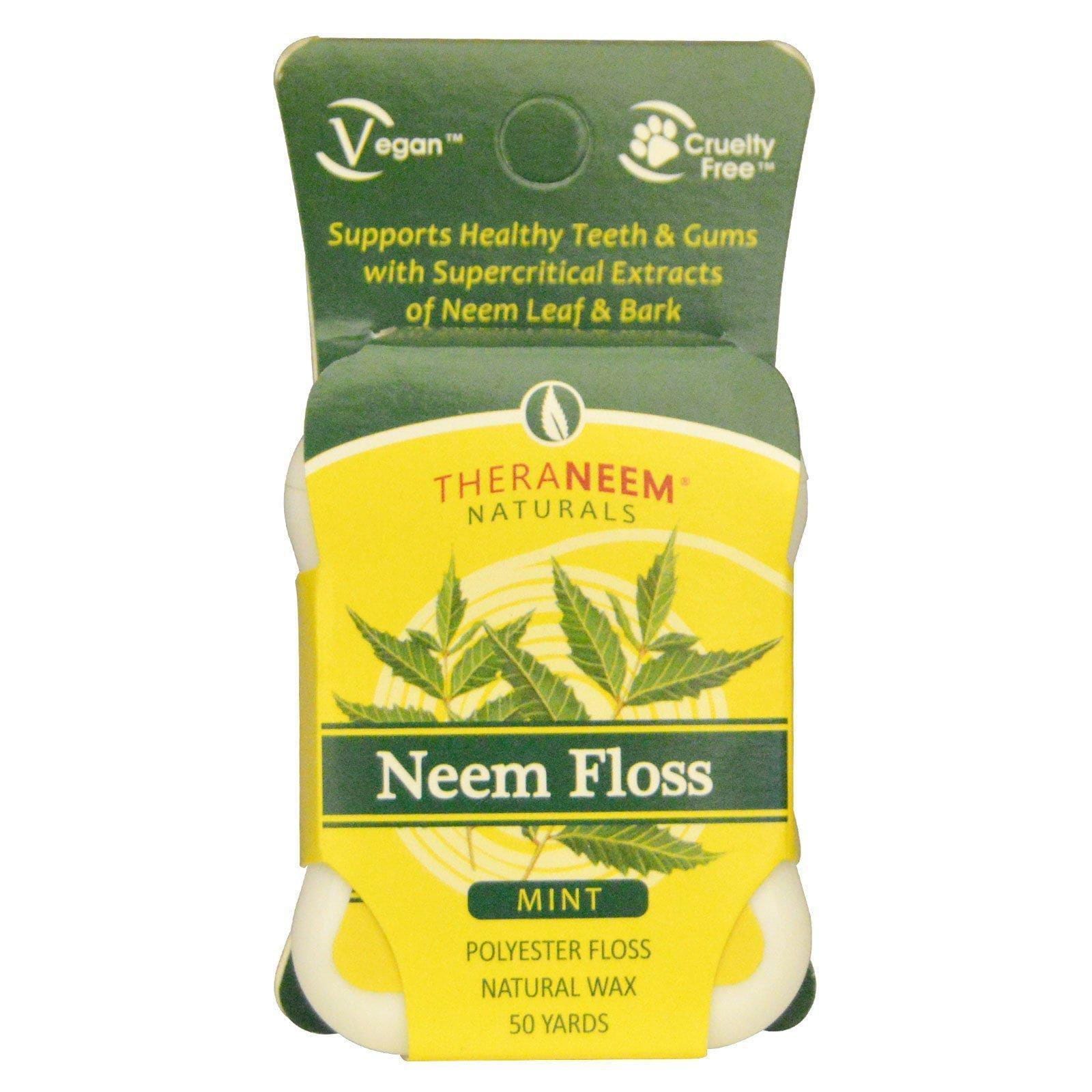 Organix South, TheraNeem Naturals, hilo dental de nim, menta, 50 yardas