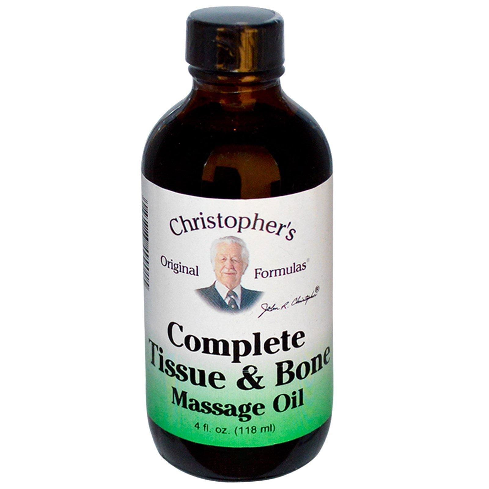 Christopher's Original Formulas, Complete Tissue & Bone Massage Oil (Aceite Completo Para el Tejido y los Huesos) , 4 fl oz (118 ml)