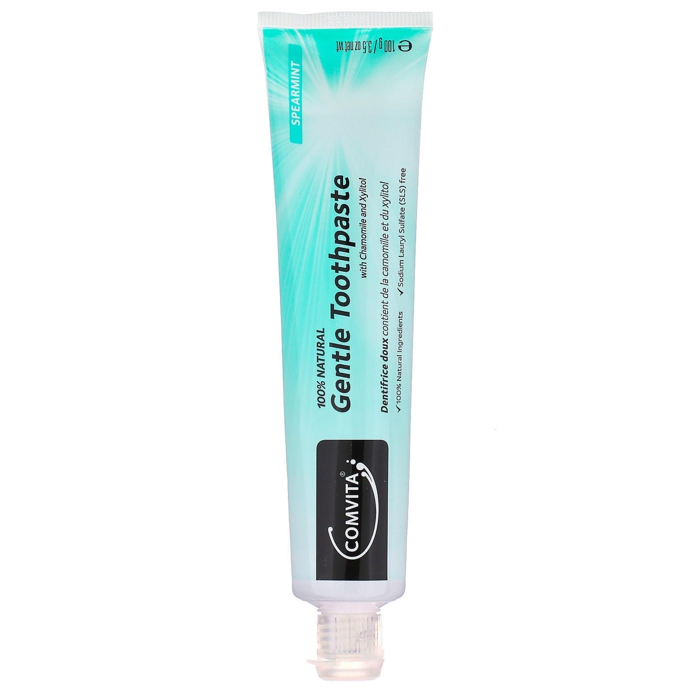 Comvita, 100% Natural Gentle Toothpaste with Chamomile and Xylitol, Fluoride Free, Spearmint, 3.5 oz (100 g)