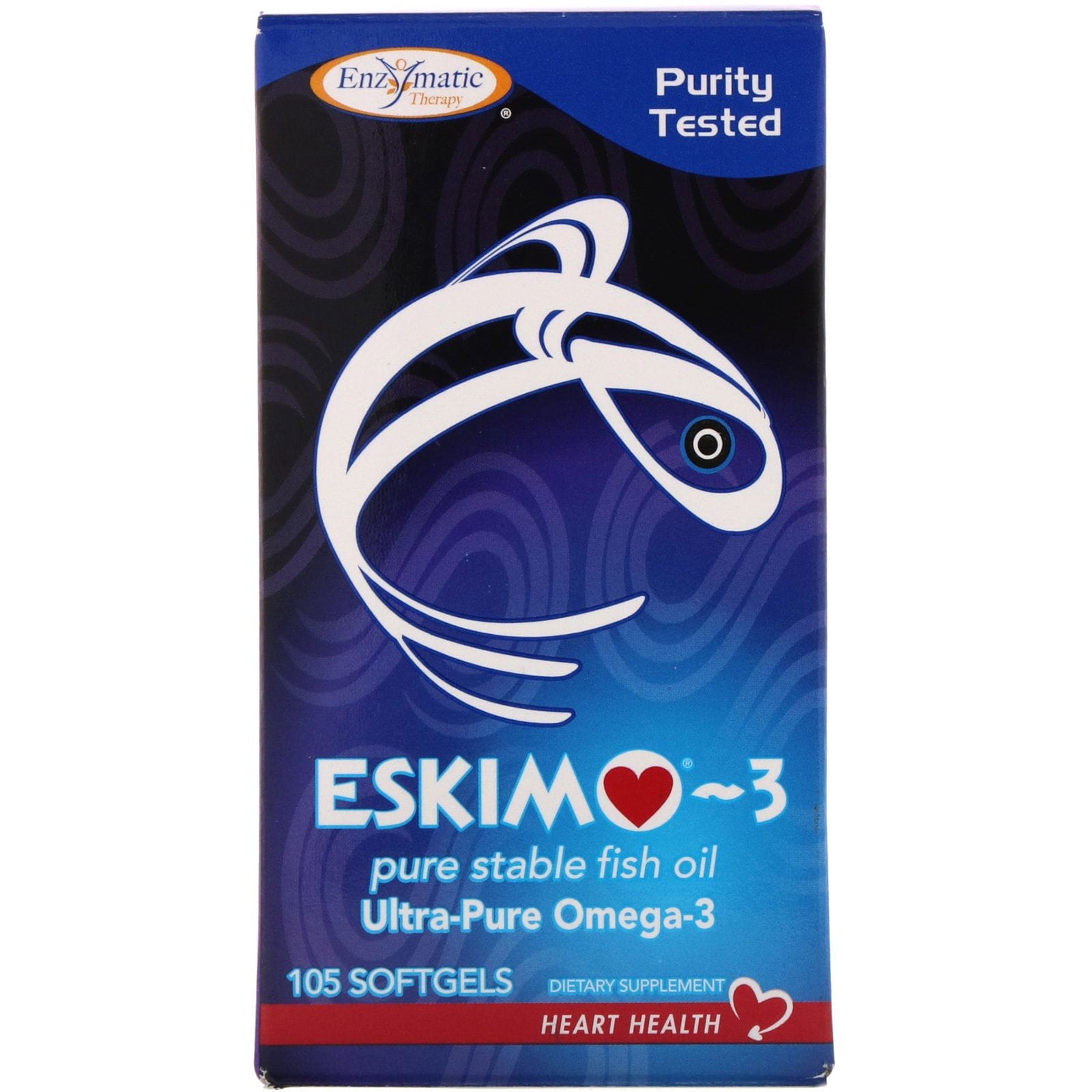 Enzymatic Therapy, Eskimo-3, Ultra-Pure Omega-3, 105 cápsulas de gel