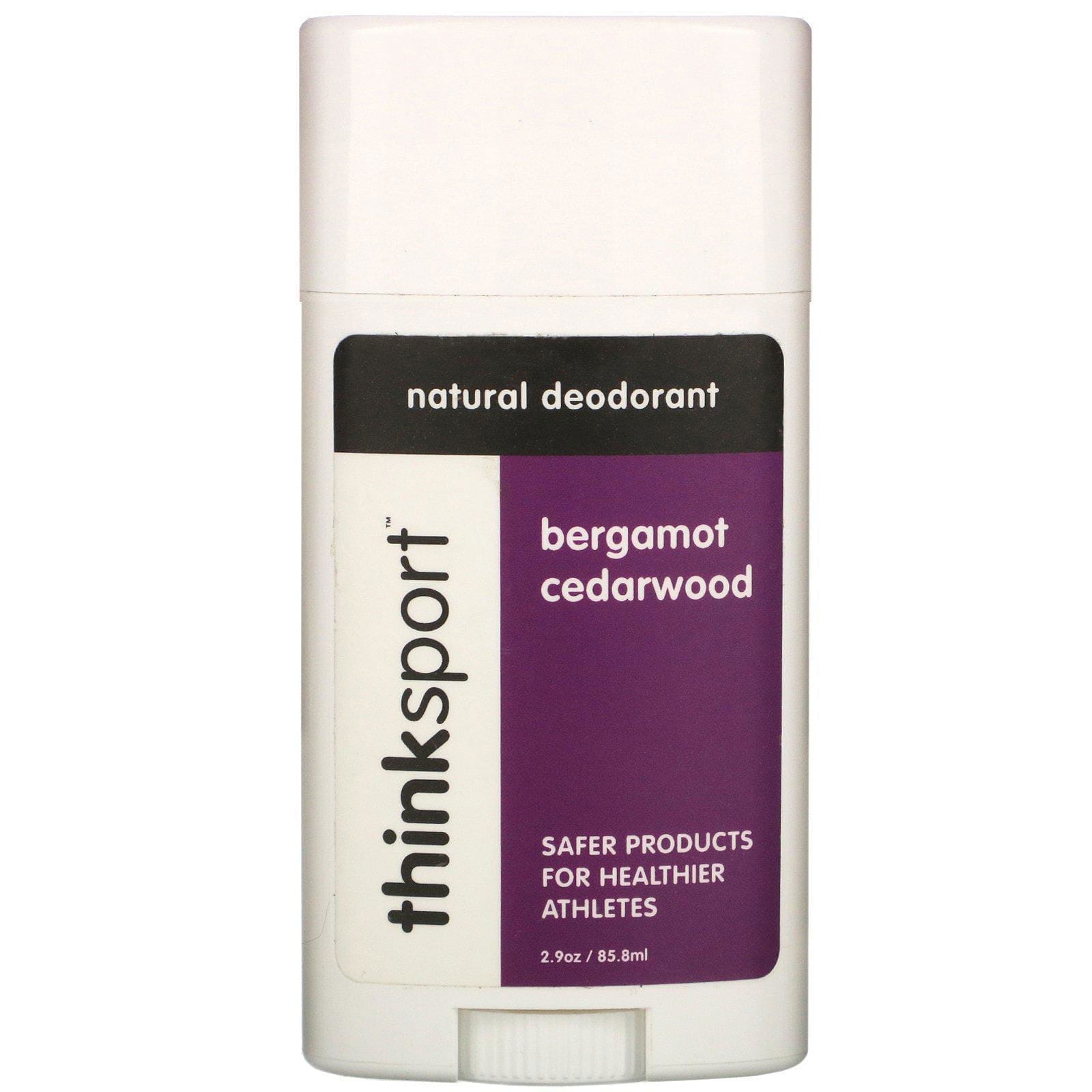Think, Thinksport, desodorante natural, bergamota y madera de cedro, 2.9 oz (85.8 ml)