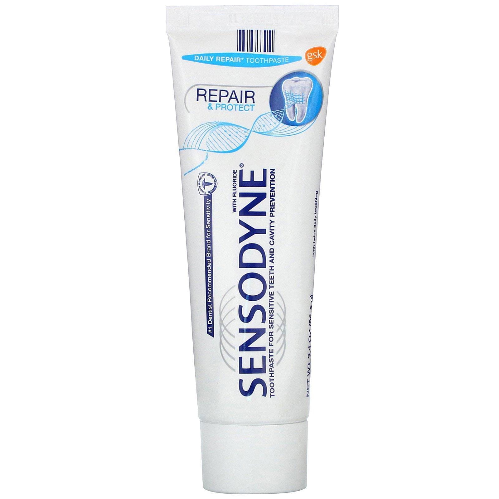 Sensodyne, Reparación y protección, Pasta dental con fluoruro, 96,4 g (3,4 oz)