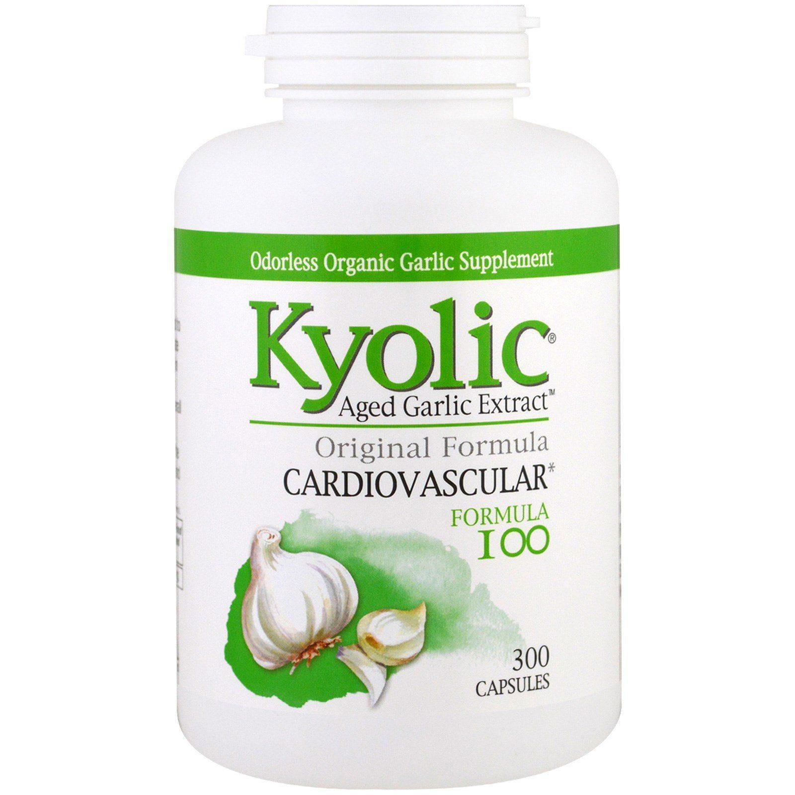 Kyolic, Extracto de Ajo Añejado, Cardiovascular, Fórmula 100, 300 Cápsulas