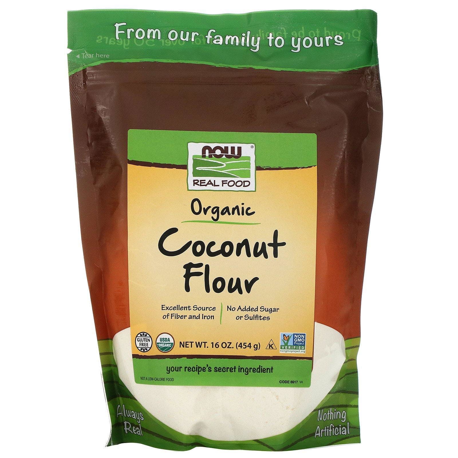 Now Foods, Harina orgánica de coco, 16 oz (454 g)