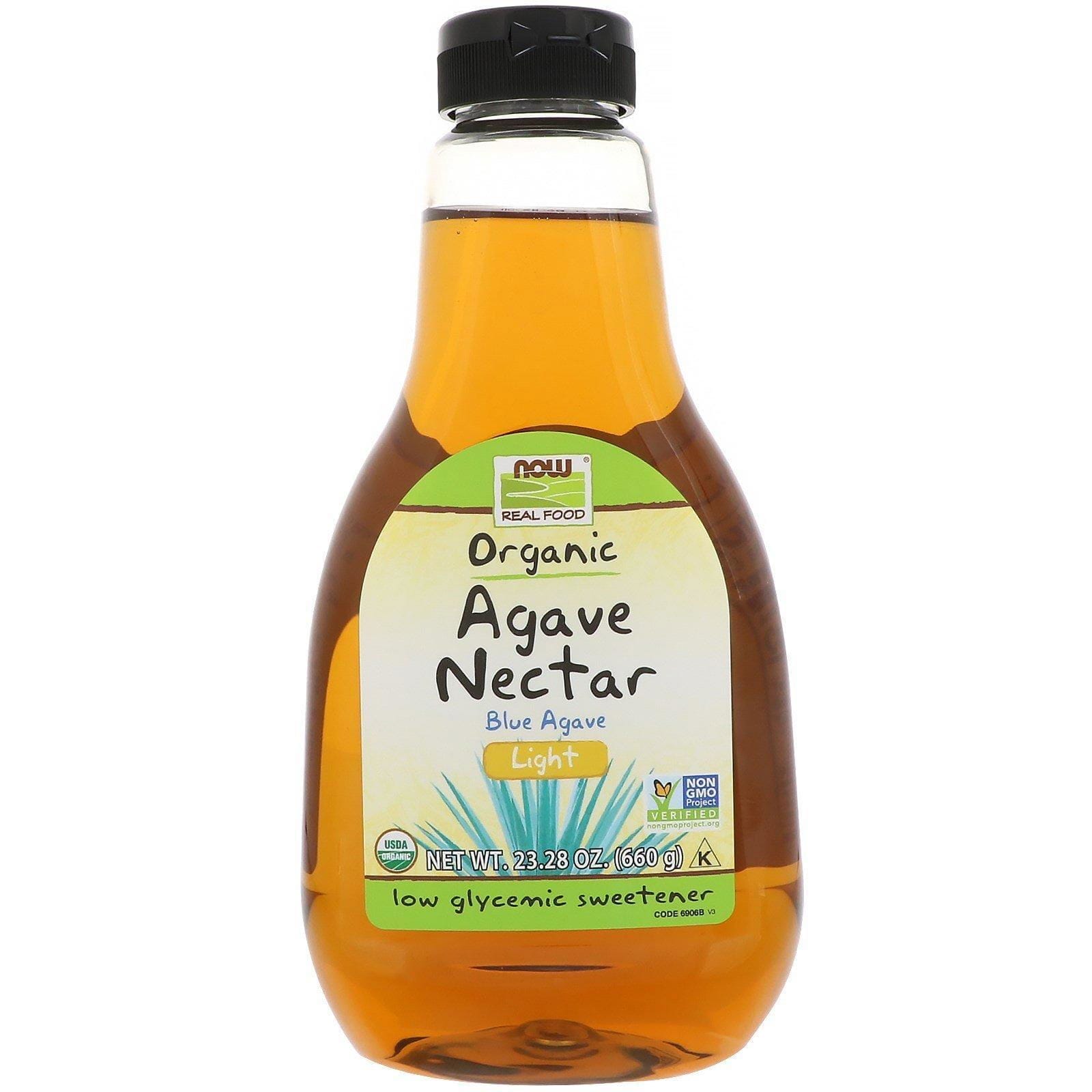 Now Foods, Néctar orgánico de agave azul, Ligero, 23.28 oz (660 g)