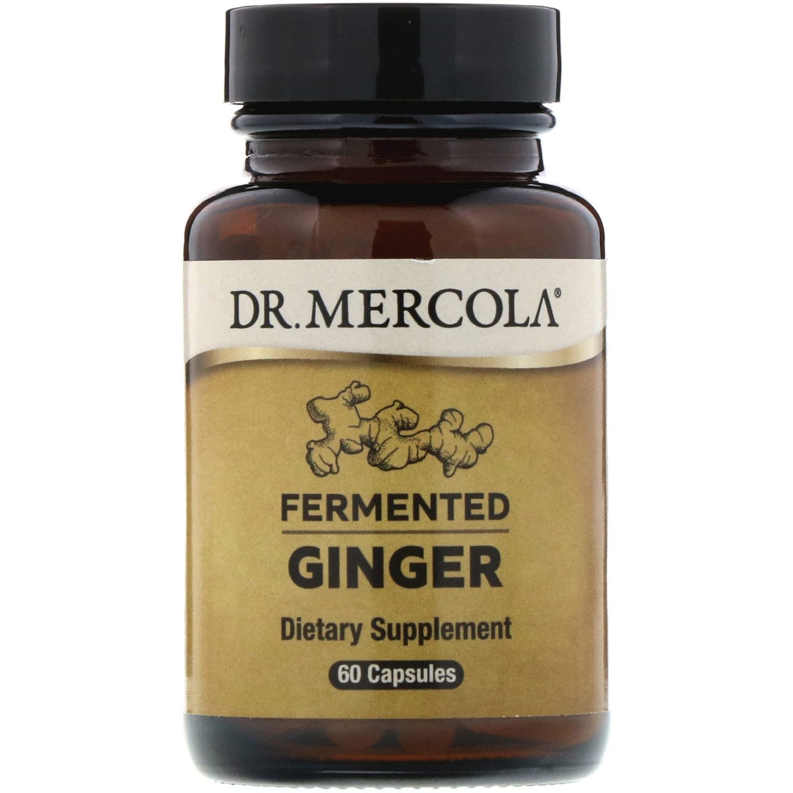 Dr. Mercola, Jengibre fermentado, 60 cápsulas