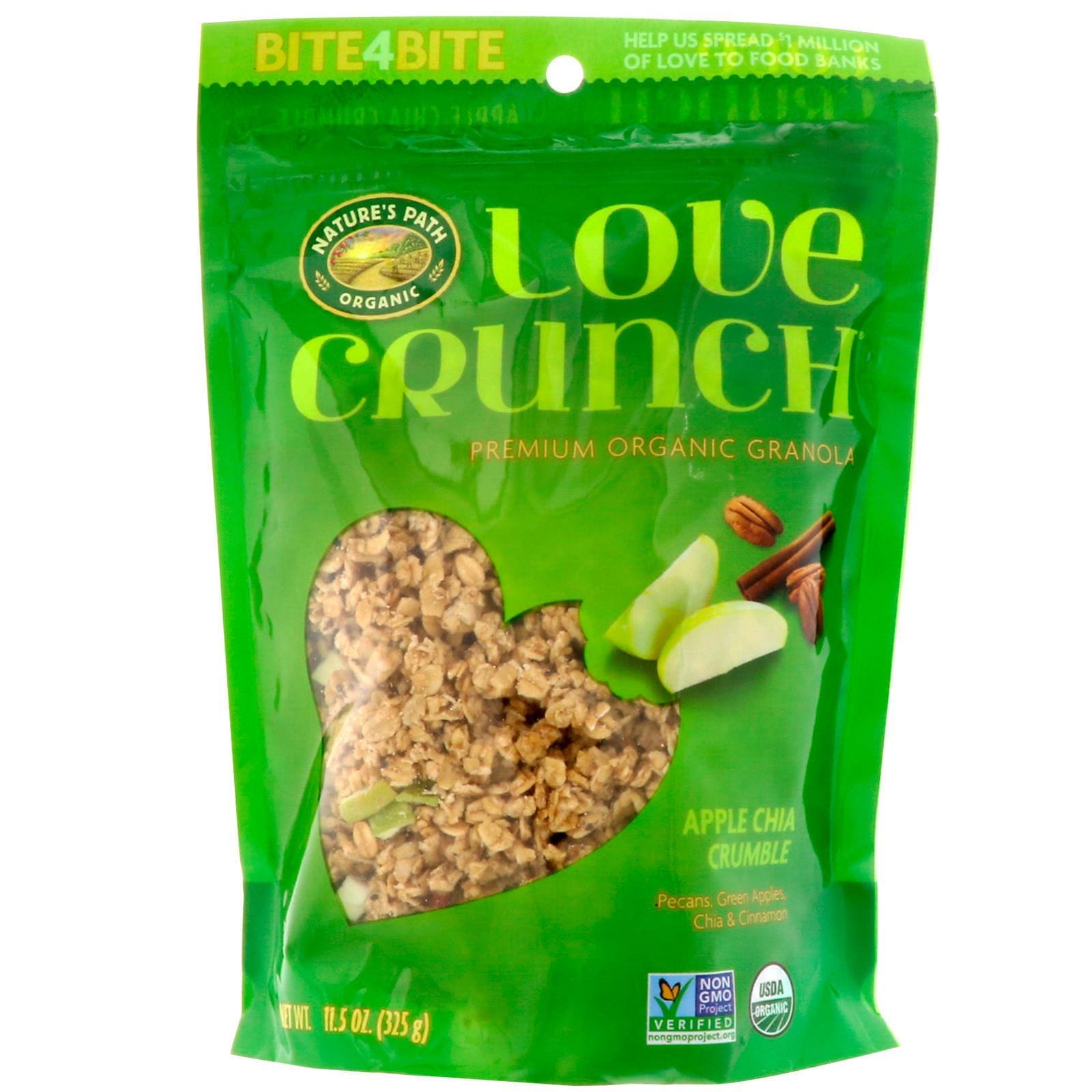 Nature's Path, Love Crunch, Granola Orgánica Premium, Crumble de Manzana y Chía, 11.5 oz (325 g)