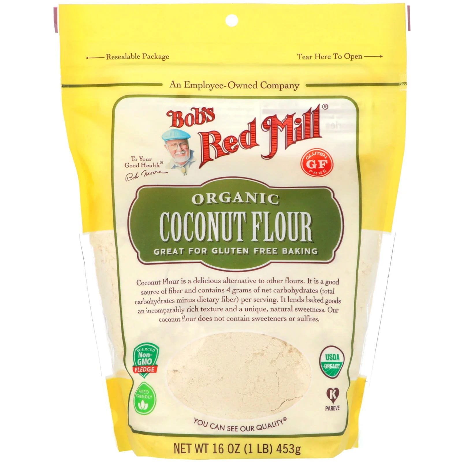 Bob's Red Mill, Organic, Coconut Flour, Gluten Free, 16 oz (453 g)