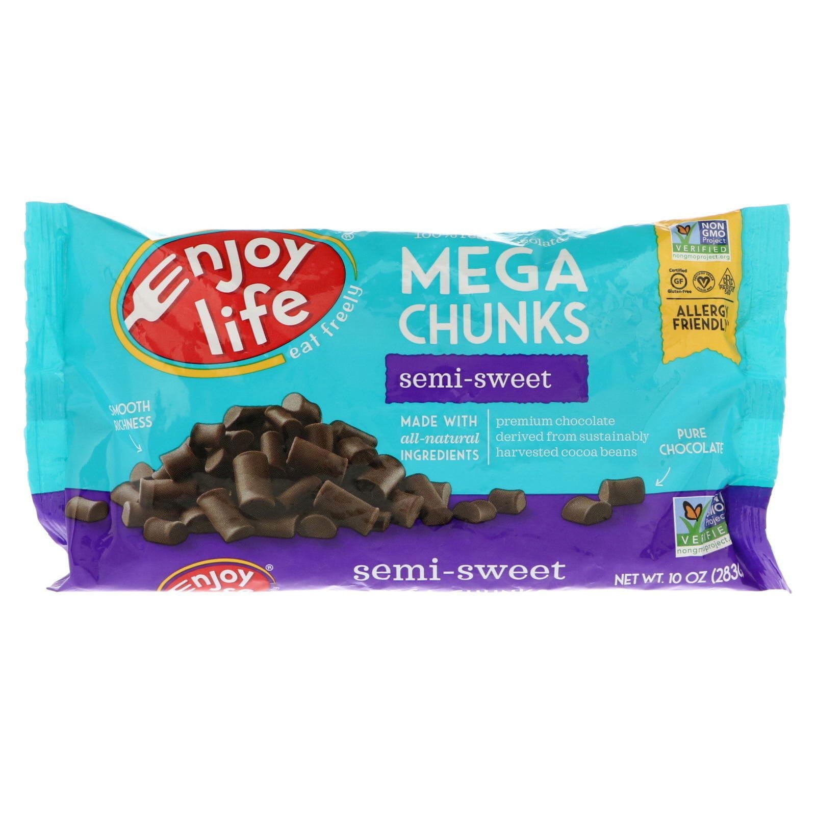 Enjoy Life Foods, Mega Chunks, Semi-Sweet Chocolate (Chocolate Semi Dulce), 10 oz (283 g)