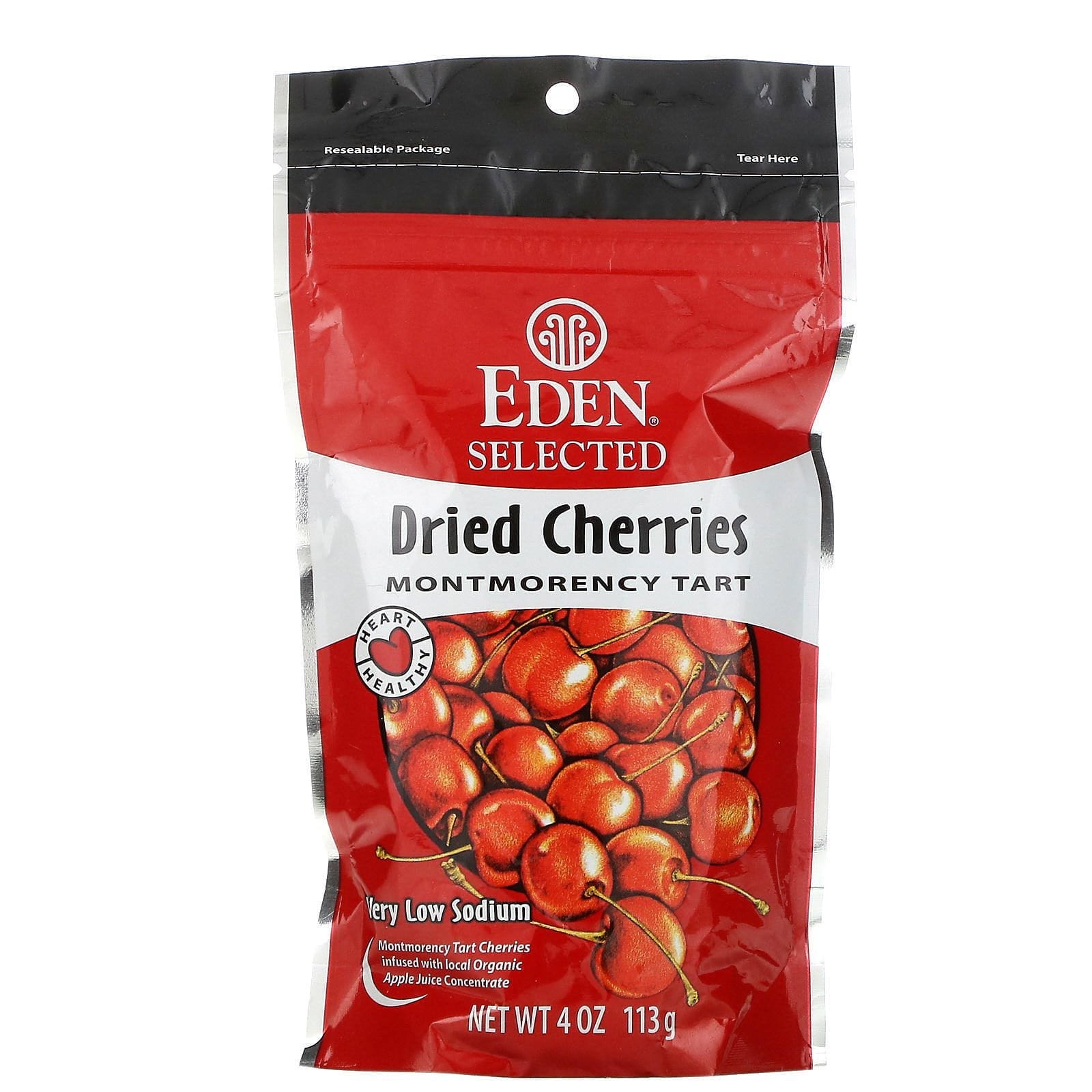 Eden Foods, Cerezas ácidas de Montmorency , secas, seleccionadas, 4 oz (113 g)