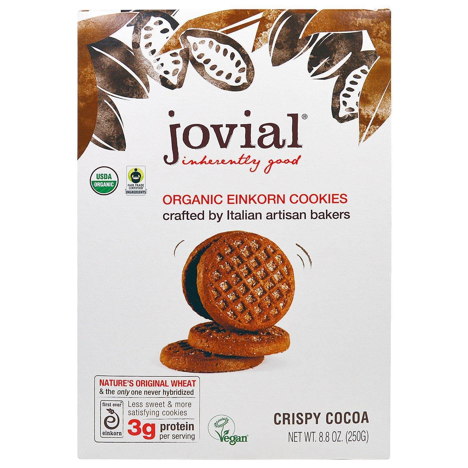 Jovial, Galletas de trigo escaña cultivada orgánicas, Cacao crujiente, 8,8 oz (250 g)