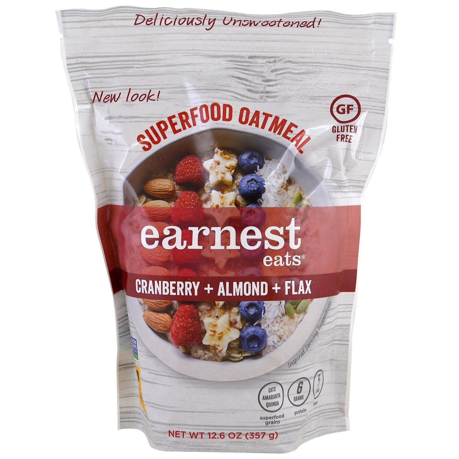 Earnest Eats, Avena súper alimenticia, arándano + almendra + linaza, 12,6 oz (357 g)