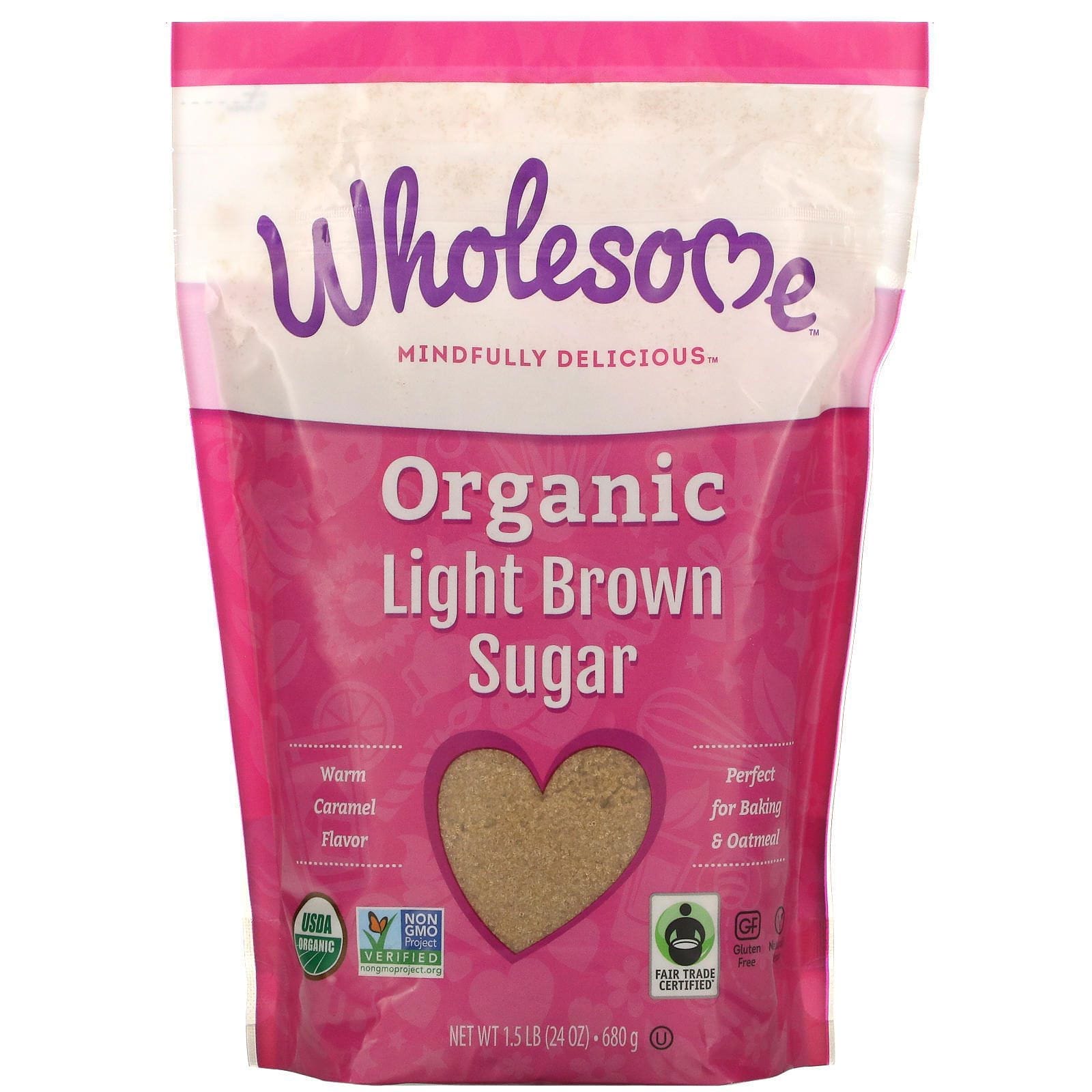 Wholesome, Organic Light Brown Sugar, 1,5 lbs (680 gramos)