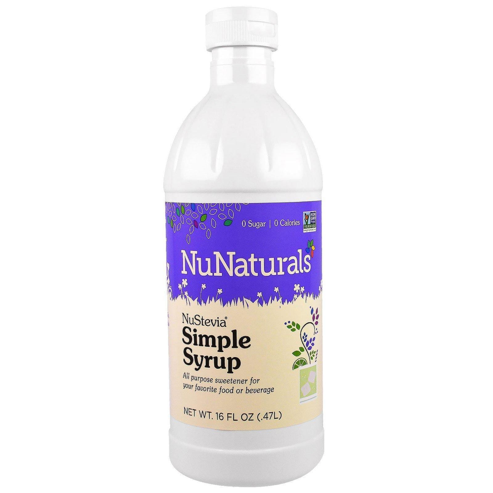 NuNaturals, NuStevia jarabe simple, 16 onzas líquidas (.47 l)