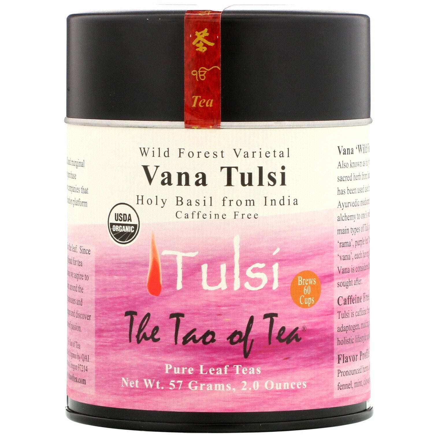 The Tao of Tea, Variedad del bosque silvestre, Albahaca de clavo, Sin cafeína, 57 g (2,0 oz)