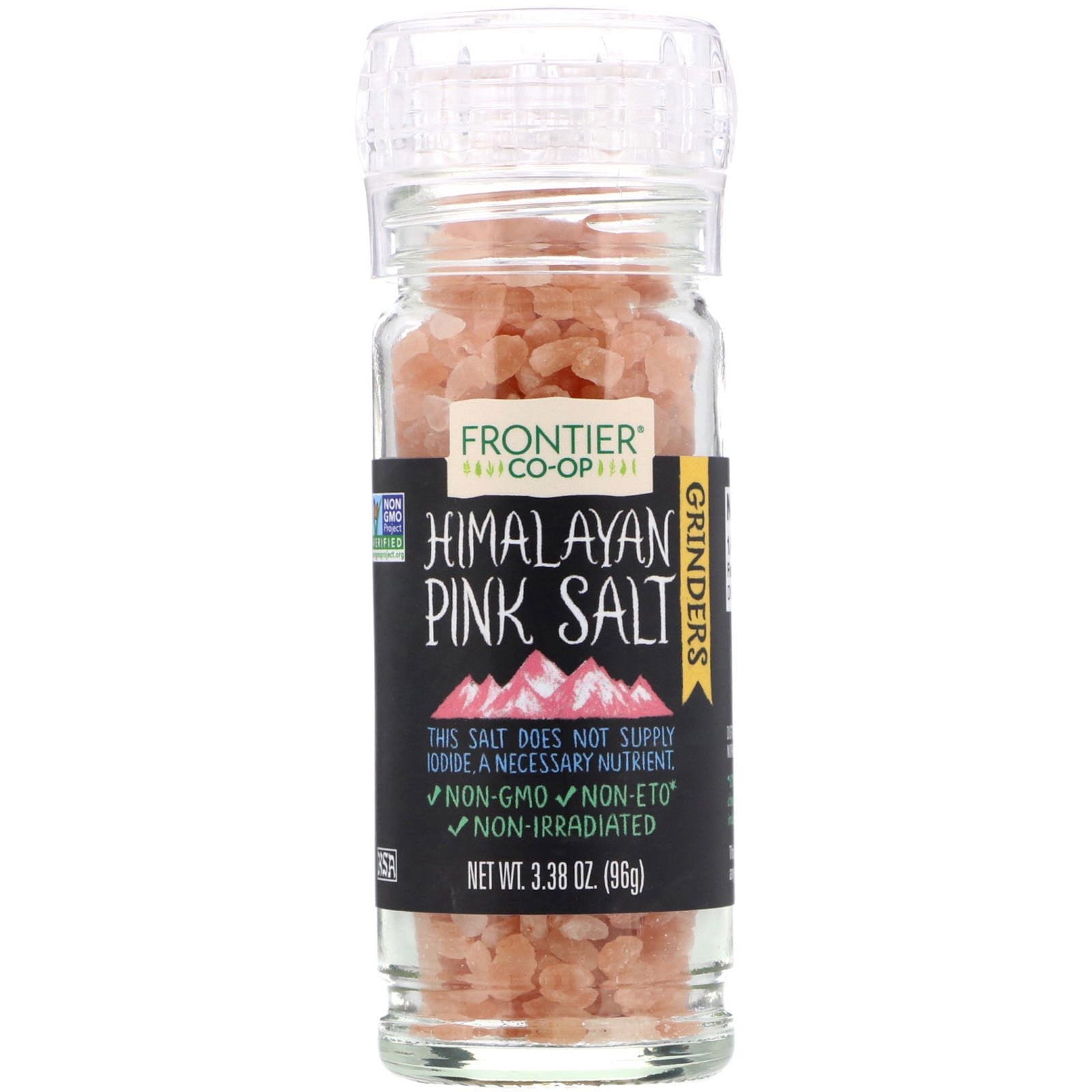 Frontier Natural Products, Sal rosa del Himalaya, molinillo de sal gourmet, 3.4 oz (96 g)