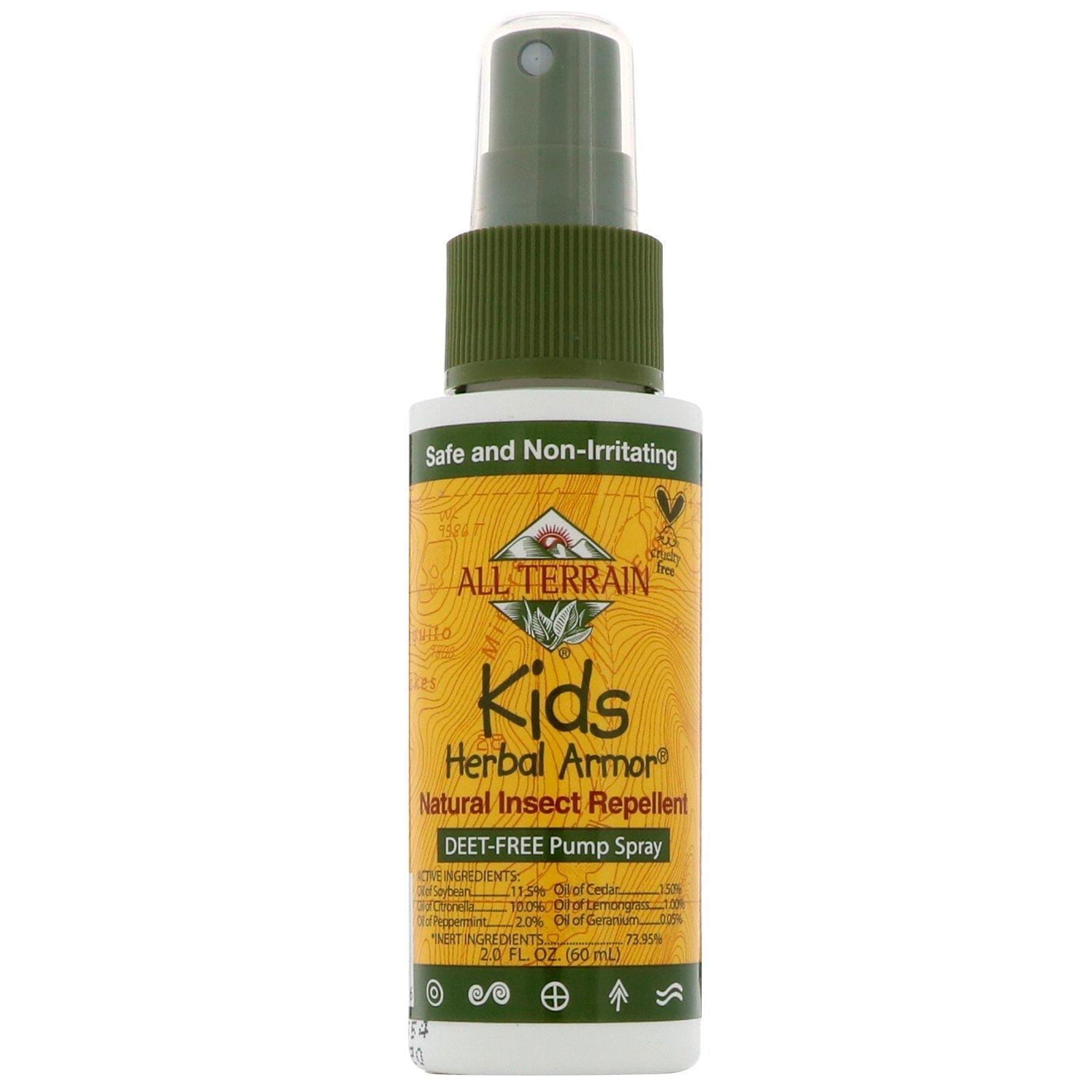 All Terrain, Kids Herbal Armor, Repelente natural contra insectos, 2.0 fl oz (60 ml)