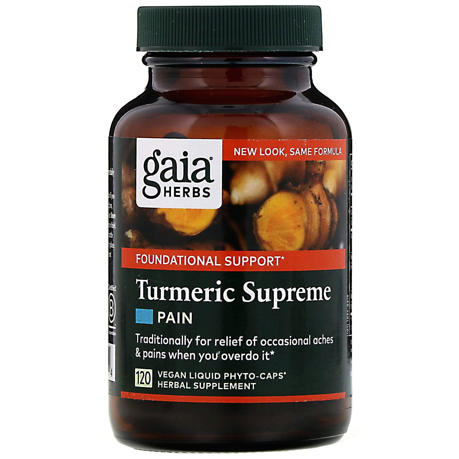 Gaia Herbs, Turmeric Supreme, Dolor, 120 fitocápsulas líquidas veganas