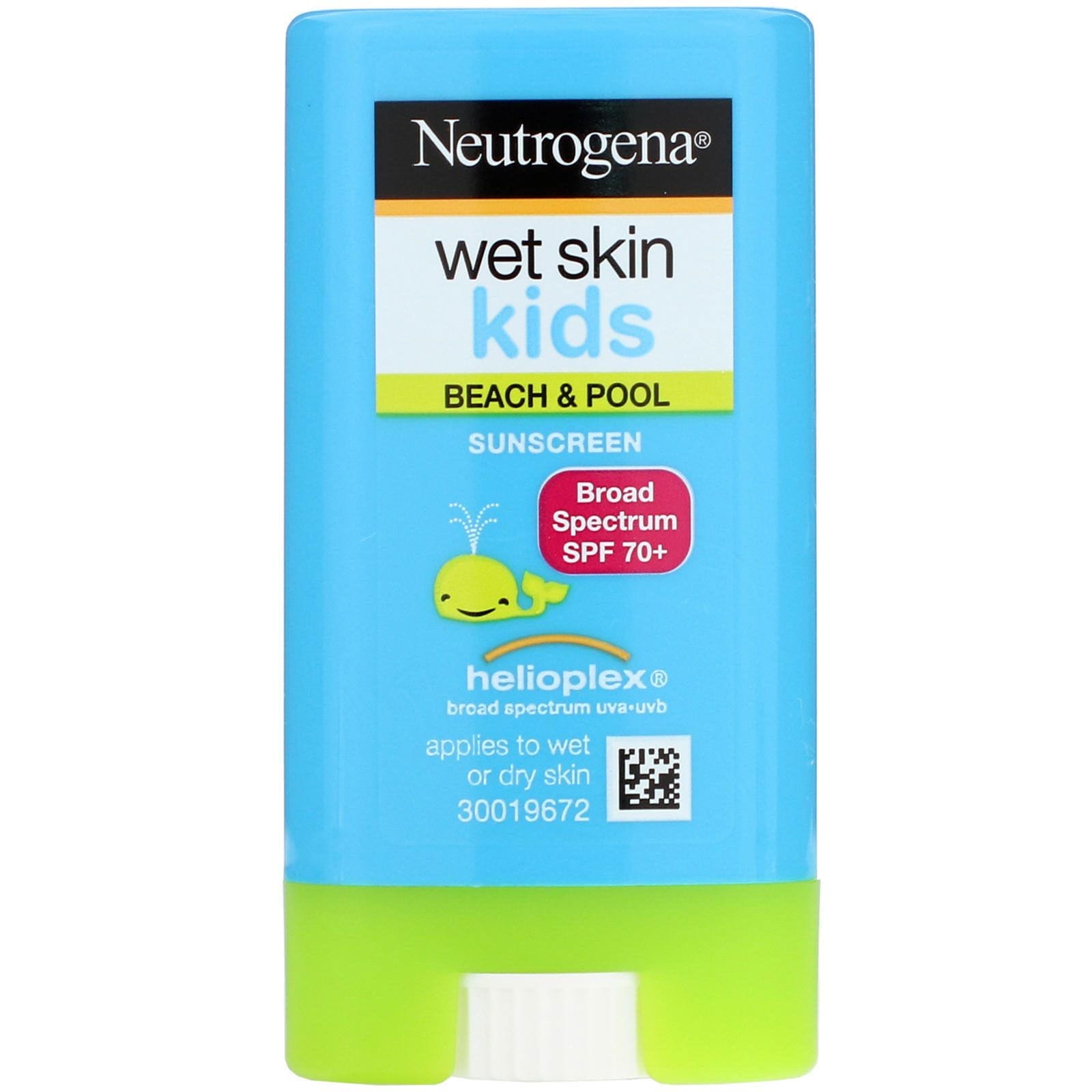 Neutrogena, Protector solar en barra para niños, Apto para usar sobre la piel húmeda, Playa y piscina, FPS 70+, 13 g (0,47 oz)