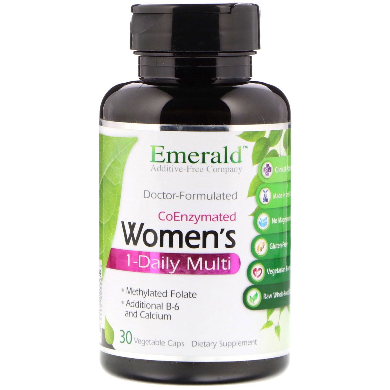 Emerald Laboratories, Multivitamínico femenino 1 al día con Coenzimas, 30 cápsulas vegetales