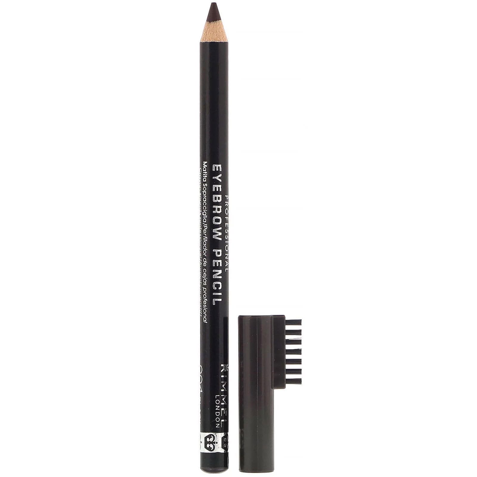 Rimmel London, Lápiz para cejas profesional, 004 Marrón ennegrecido, 1,4 g (0,05 oz)