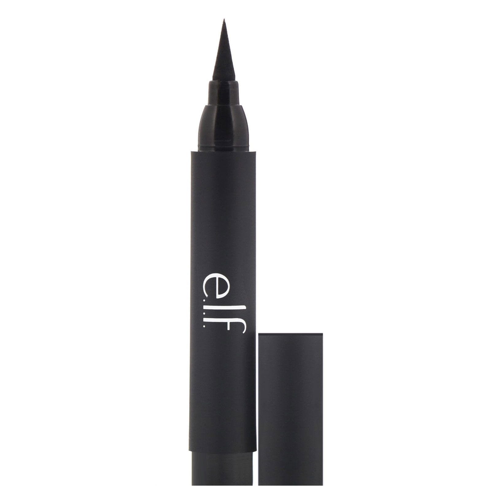 E.L.F., Delineador en tinta efecto intenso Negro más negro, 0,088 onzas (2,5 g)