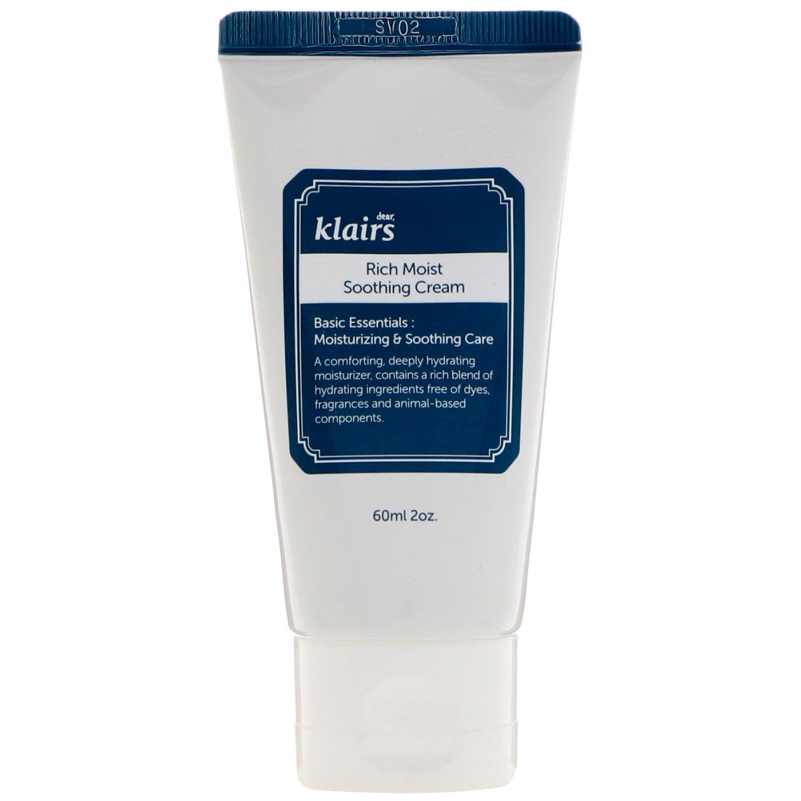 Dear, Klairs, Crema suavizante y humectante enriquecida, 60 ml (2 oz)