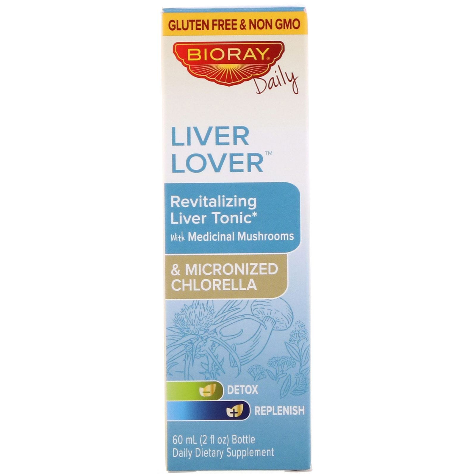 Bioray, Amante del hígado, revitalizante tónico del hígado, sin alcohol, 2 fl oz (60 ml)