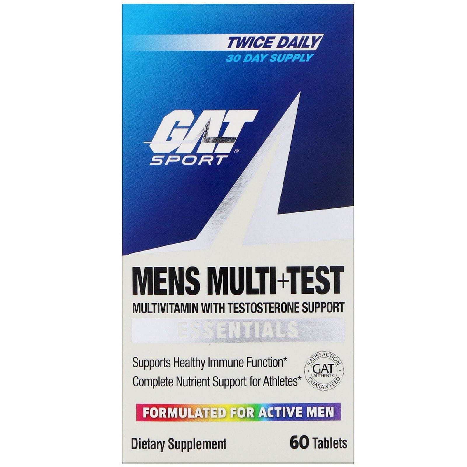 GAT, Multivitamínico + Testosterona para hombres, 60 comprimidos