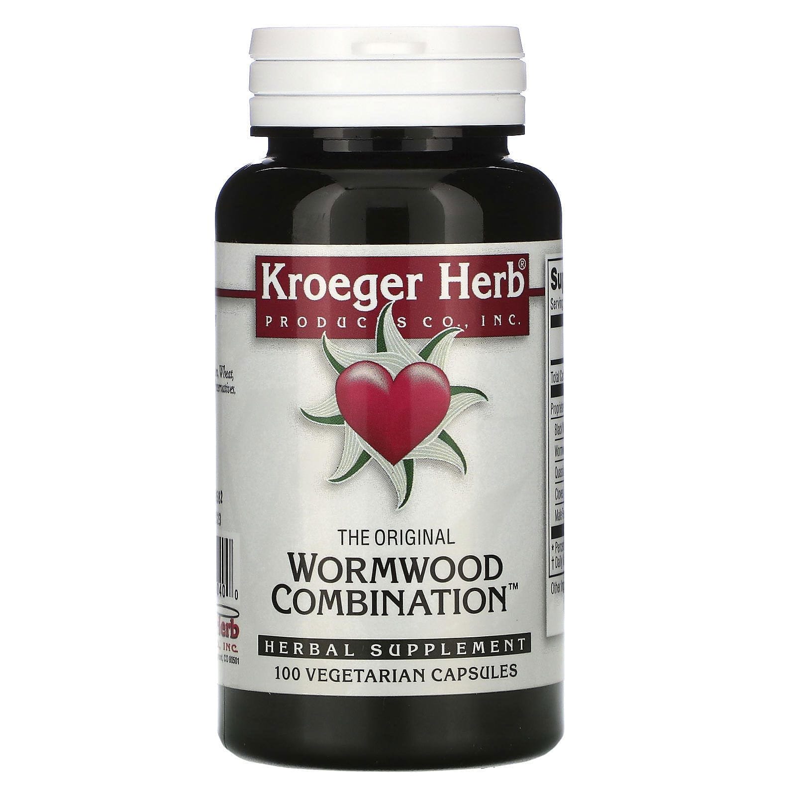 Kroeger Herb Co, The Original Wormwood Combination, 100 Vegetarian Capsules