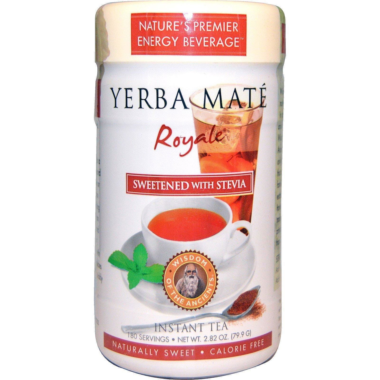 Wisdom Natural, Yerba Mate Royale, endulzada con stevia, té instantáneo, 2.82 oz (79.9 g)