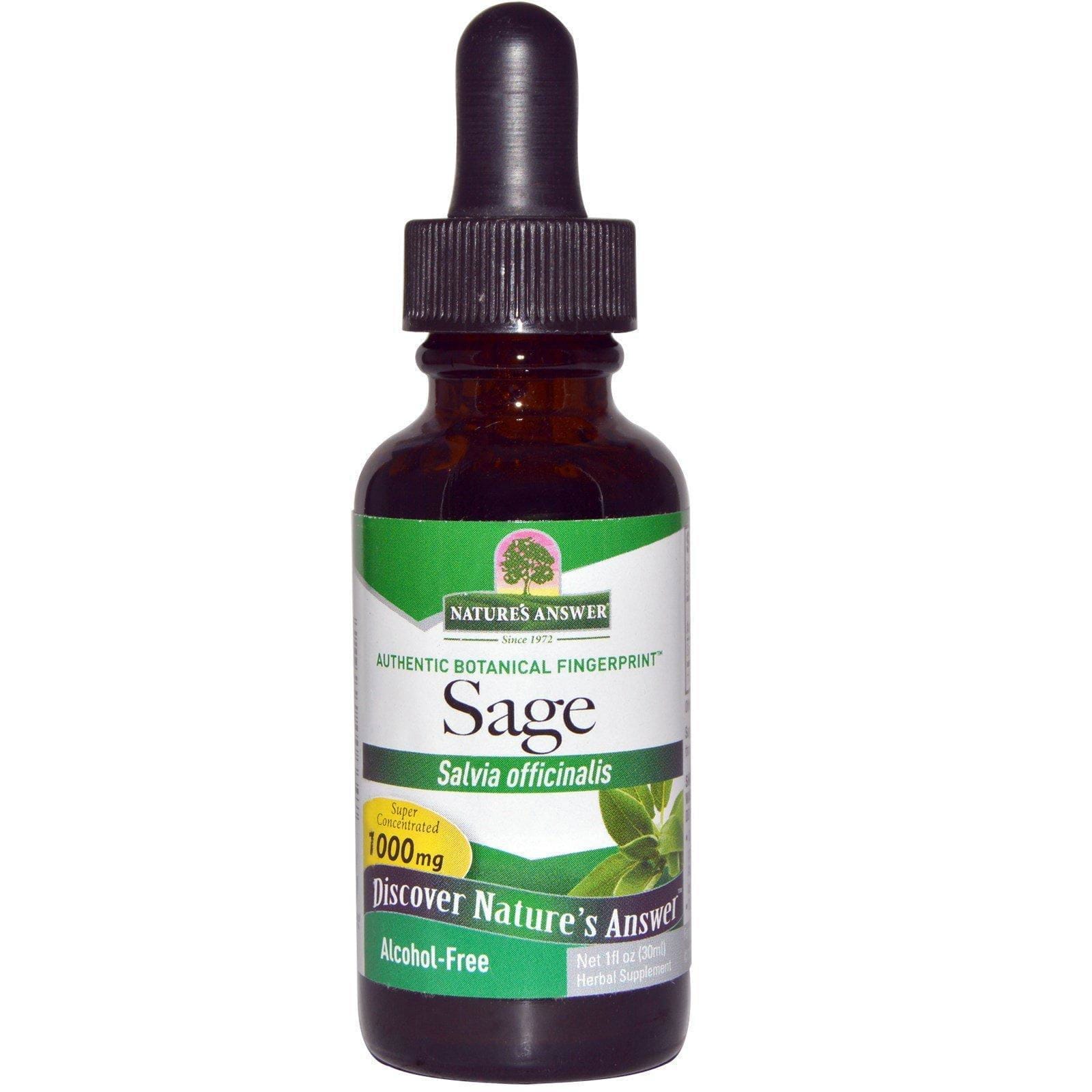 Nature's Answer, Salvia, sin alcohol, 1 fl oz (30 ml)