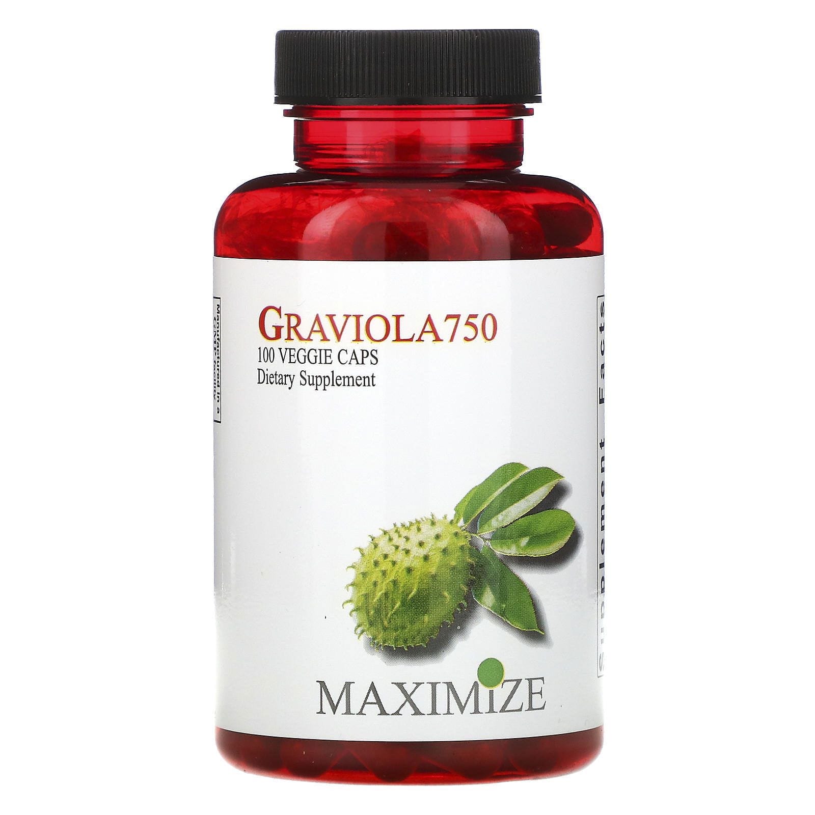 Maximum International, Graviola 750, 100 cápsulas vegetarianas