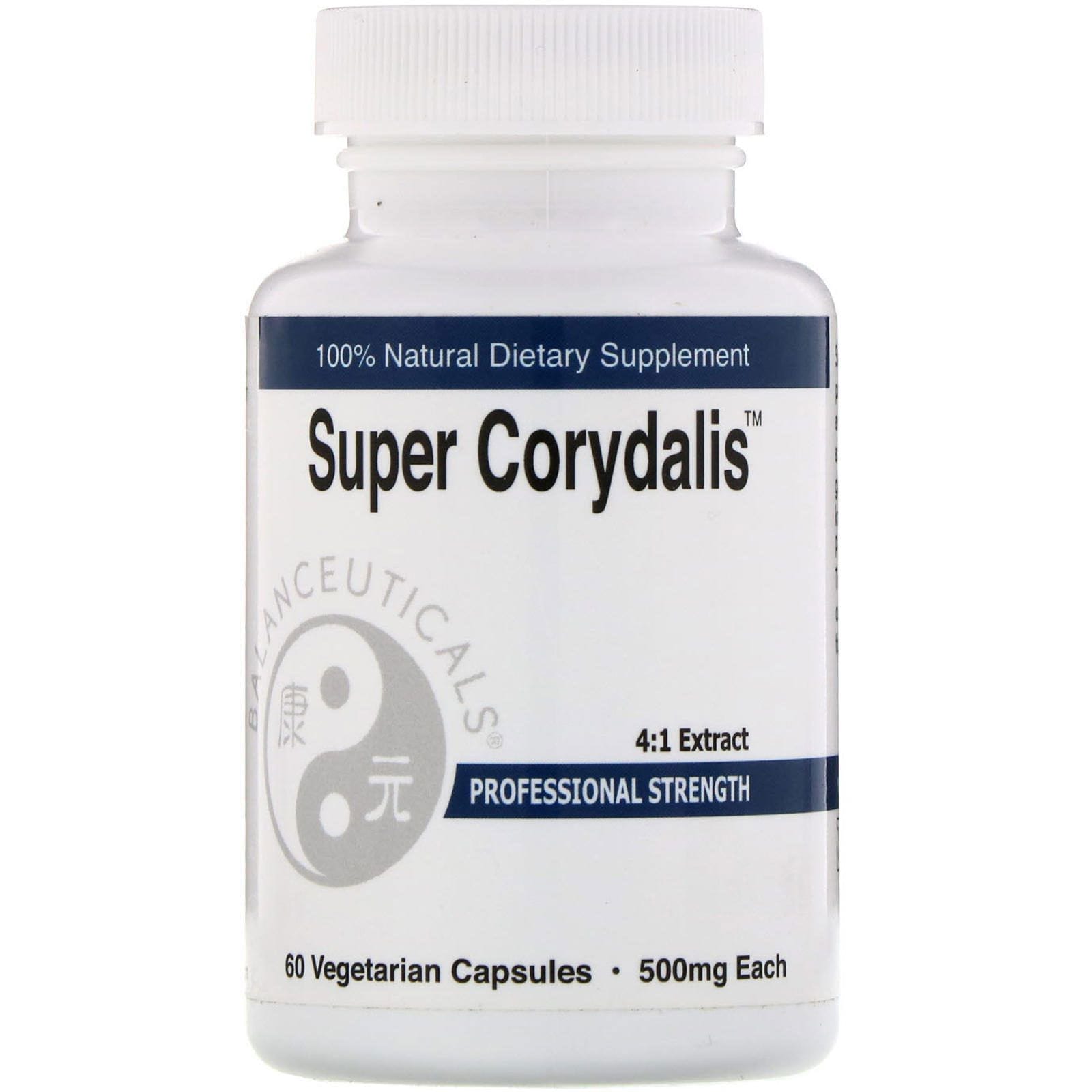 Balanceuticals, Super Corydalis, Professional Strength, 500 mg, 60 Vegetarian Capsules
