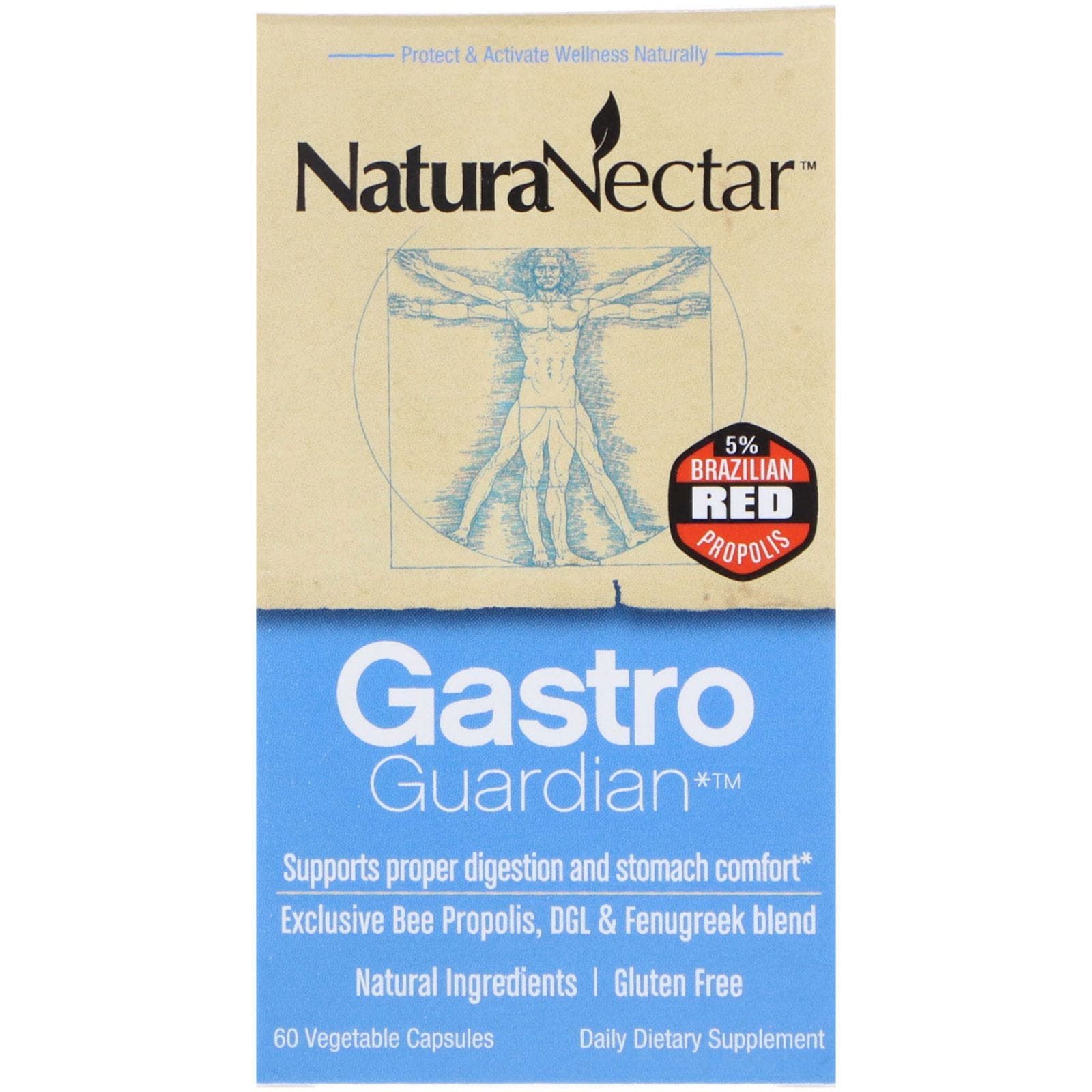 NaturaNectar, Guardián gastro, 60 cápsulas vegetales