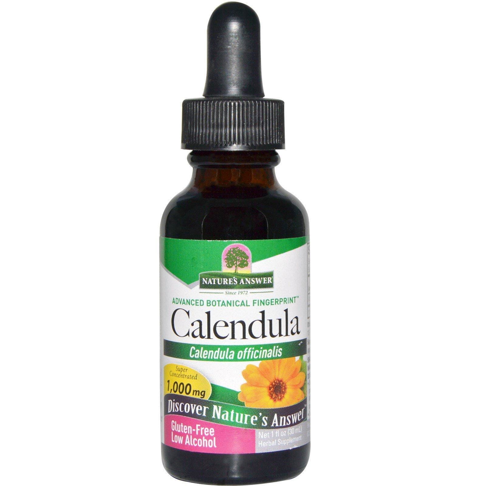 Nature's Answer, Caléndula, bajo contenido de alcohol, 1000 mg, 1 oz líquida(30 ml)