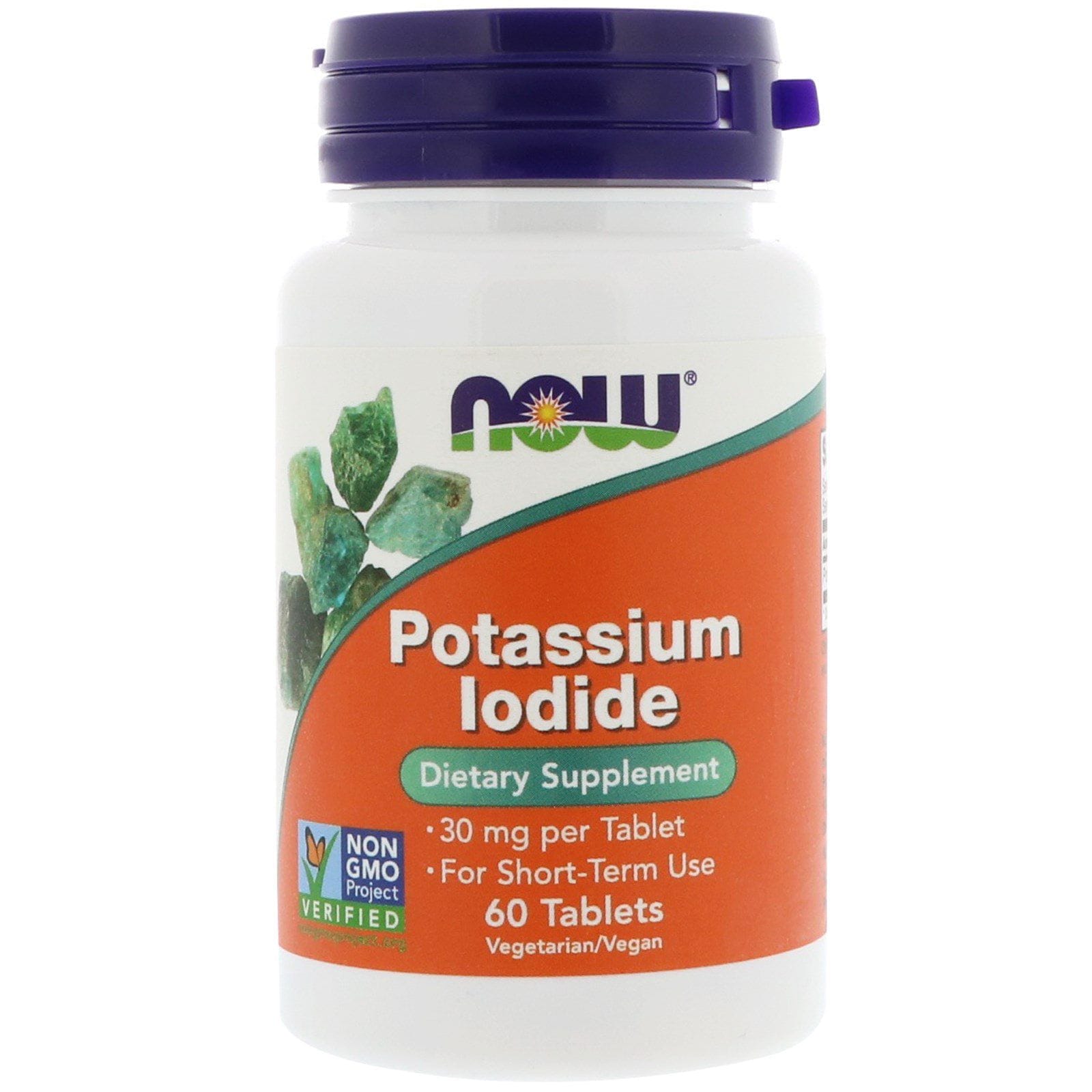 Now Foods, Yoduro de potasio, 30 mg, 60 tabletas
