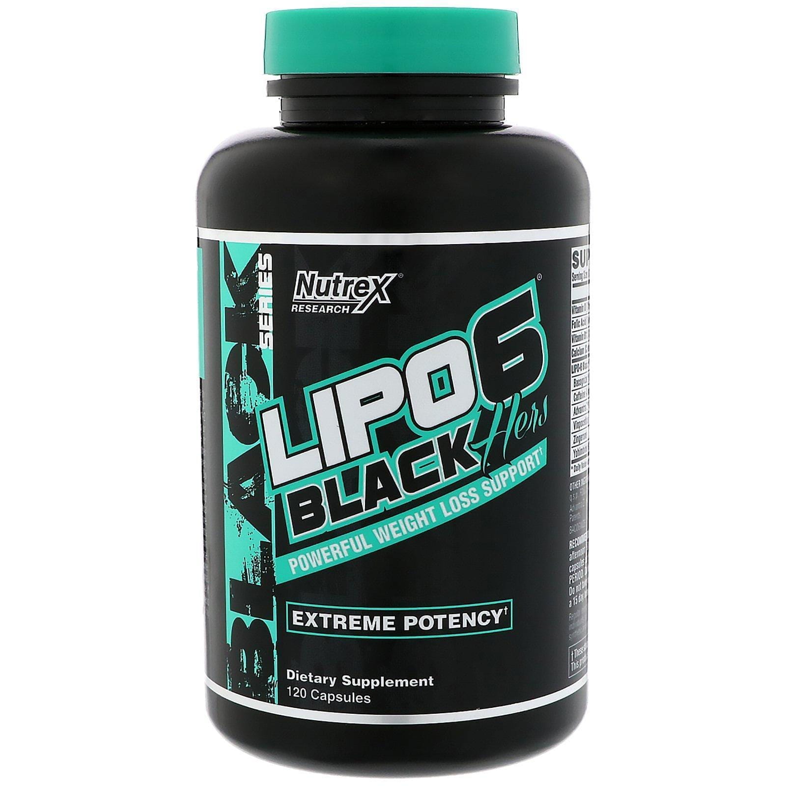 Nutrex Research, LIPO-6 Black Hers, Extreme Potency, 120 Capsules