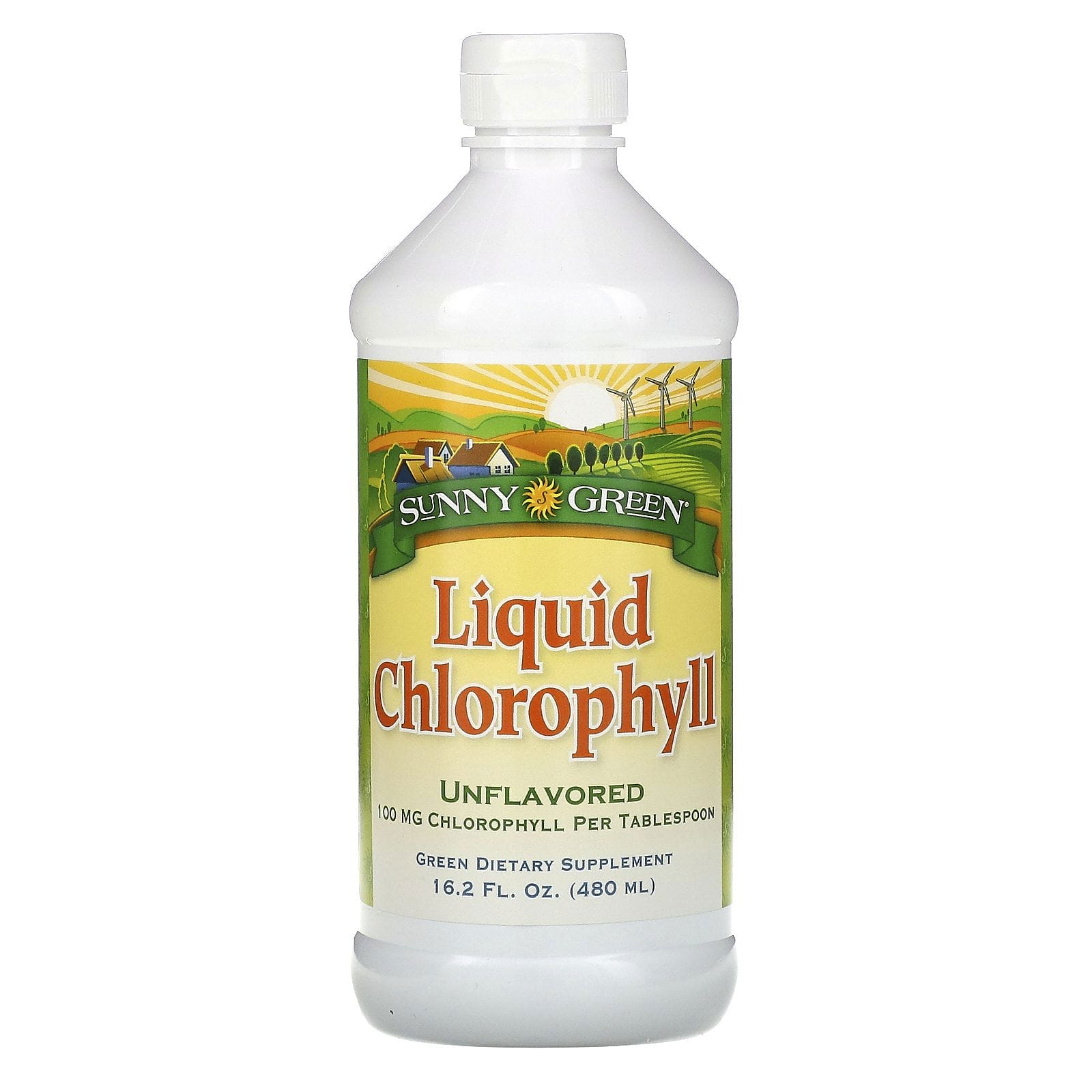 Sunny Green, Clorofila líquida, sin sabor, 100 mg, 16,2 fl oz (480 ml)