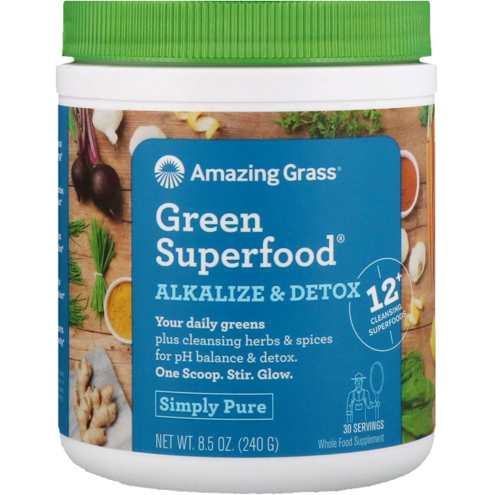 Amazing Grass, Green Superfood, Alcalinizante y desintoxicante, 240 g (8,5 oz)