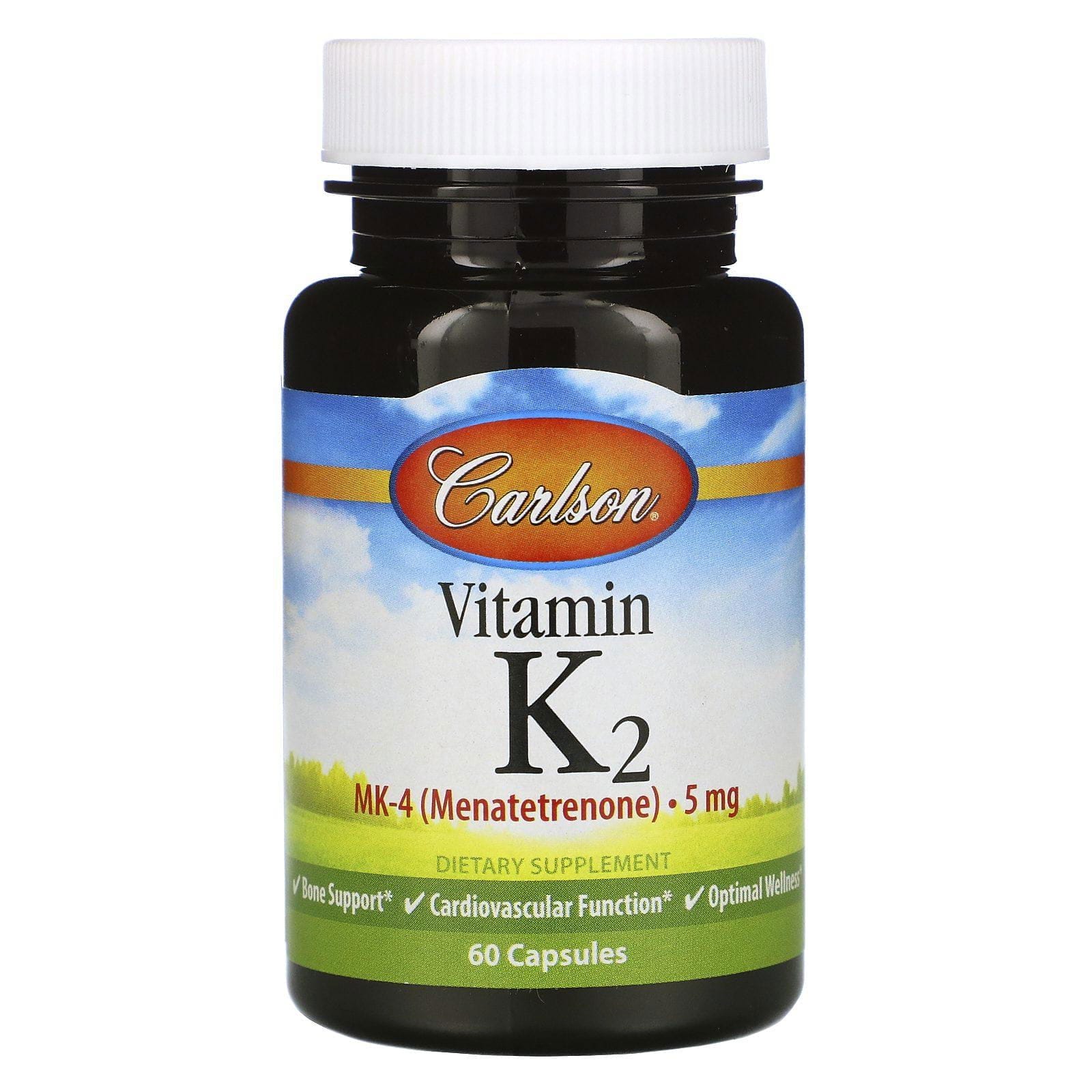 Carlson Labs, Vitamina K2, 5 mg, 60 Cápsulas