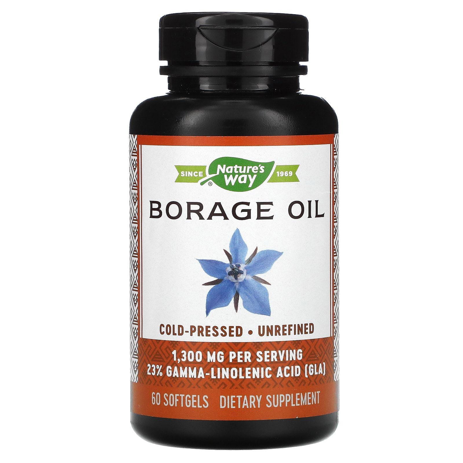 Nature's Way, EfaGold, Borraja, 1300 mg, 60 cápsulas blandas