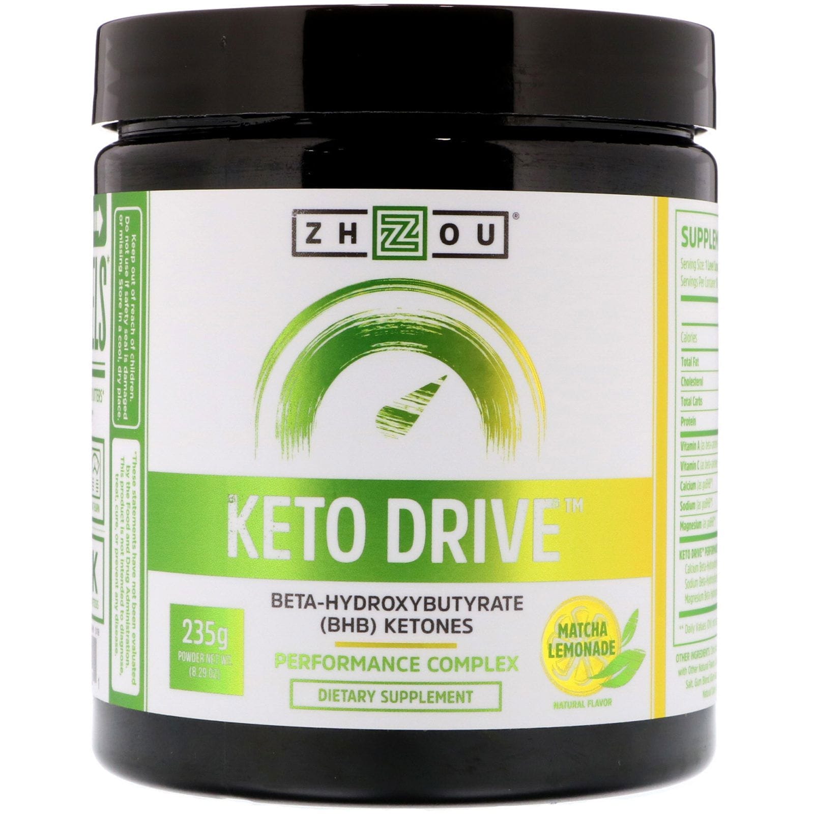 Zhou Nutrition, Keto Drive, limonada y matcha, 8.29 oz (235 g)