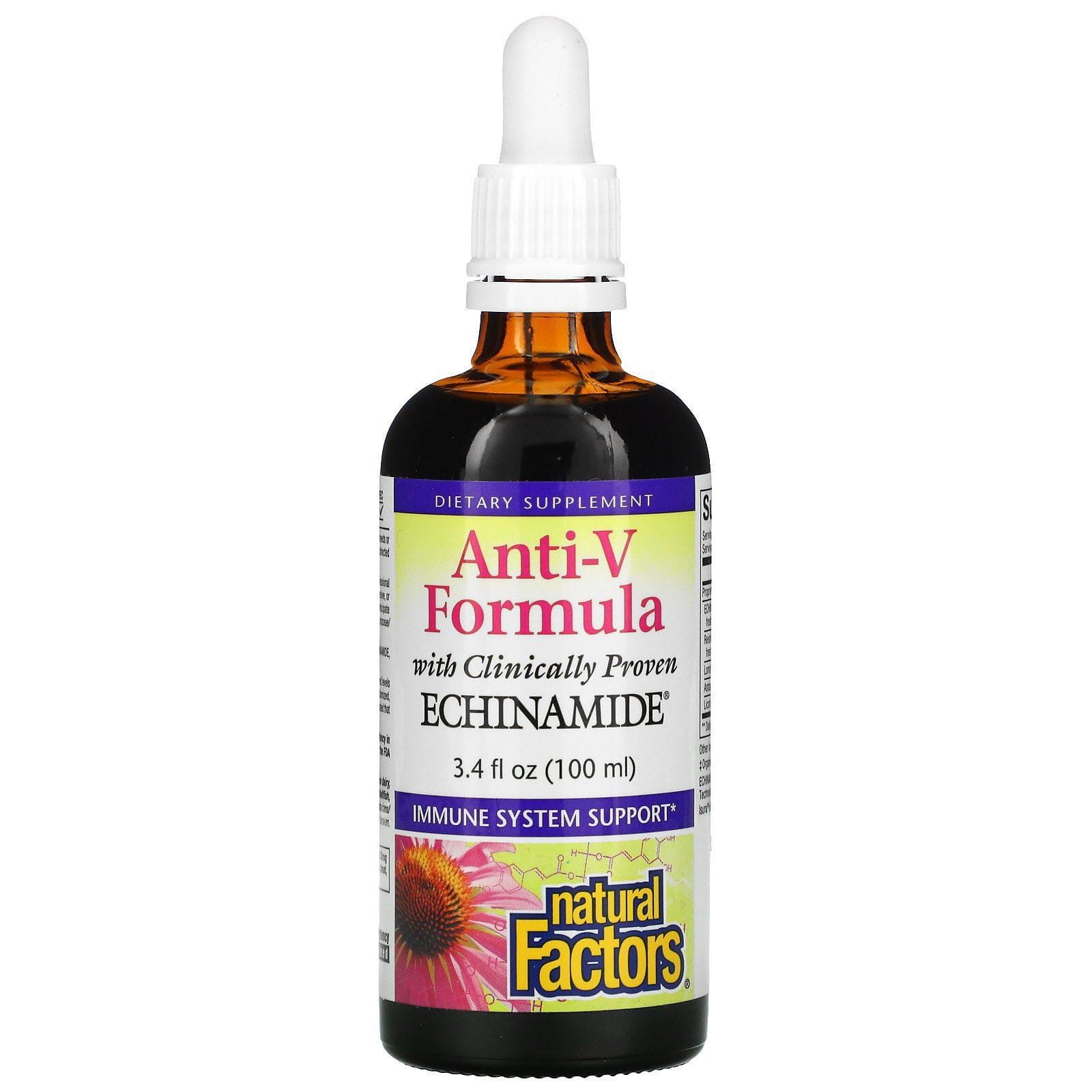 Natural Factors, Anti-V Formula with Clinically Proven Echinamide, 3.4 fl oz (100 ml)