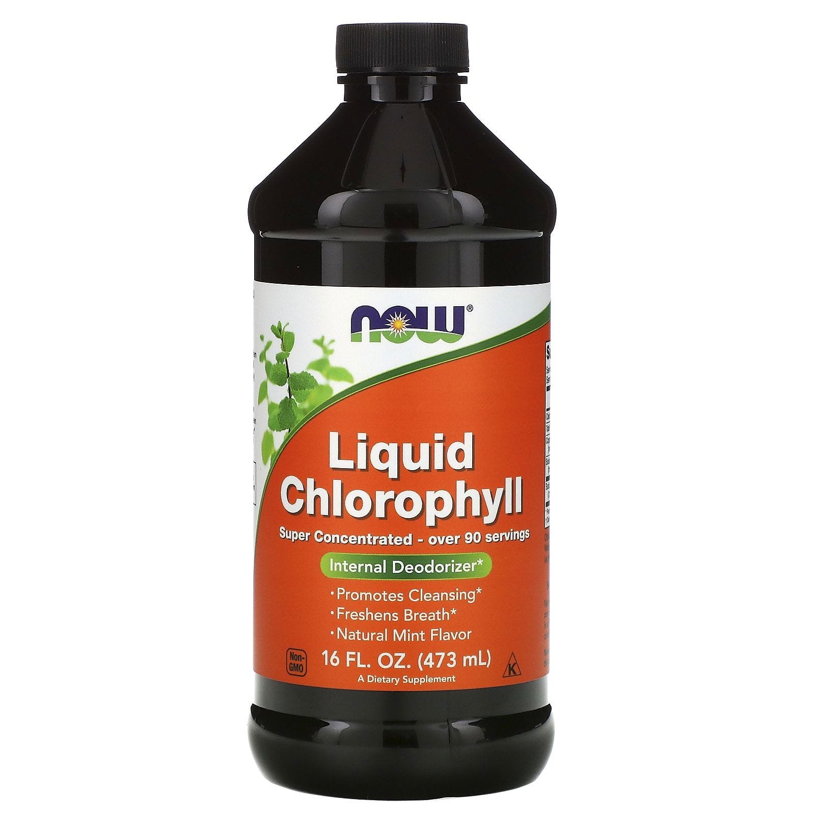 Now Foods, Clorofila líquida, Sabor a menta, 473 ml (16 oz. líq.)